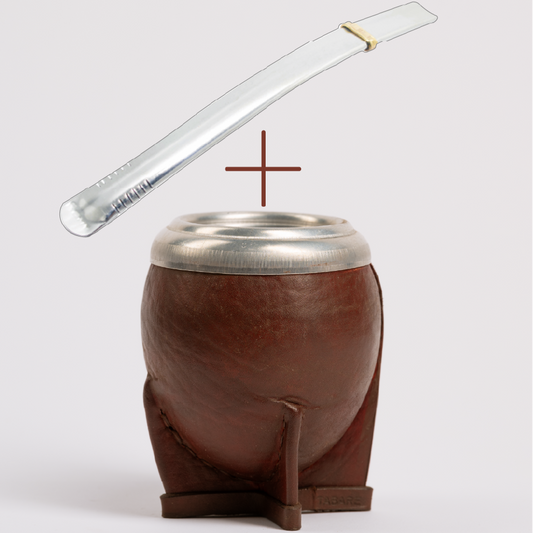 Combo #2 - Mate matungo aluminio + bombilla chata inoxidable