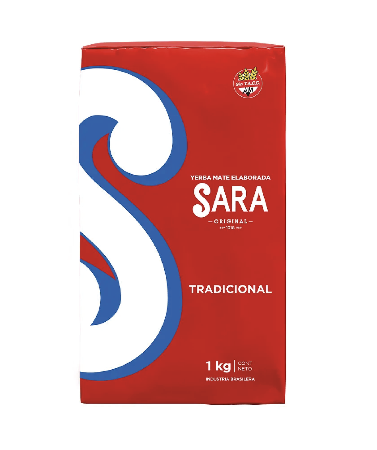 Paquete de Yerba Mate Baldo 1 kg para mate uruguayo auténtico, stock disponible en Barcelona, España.