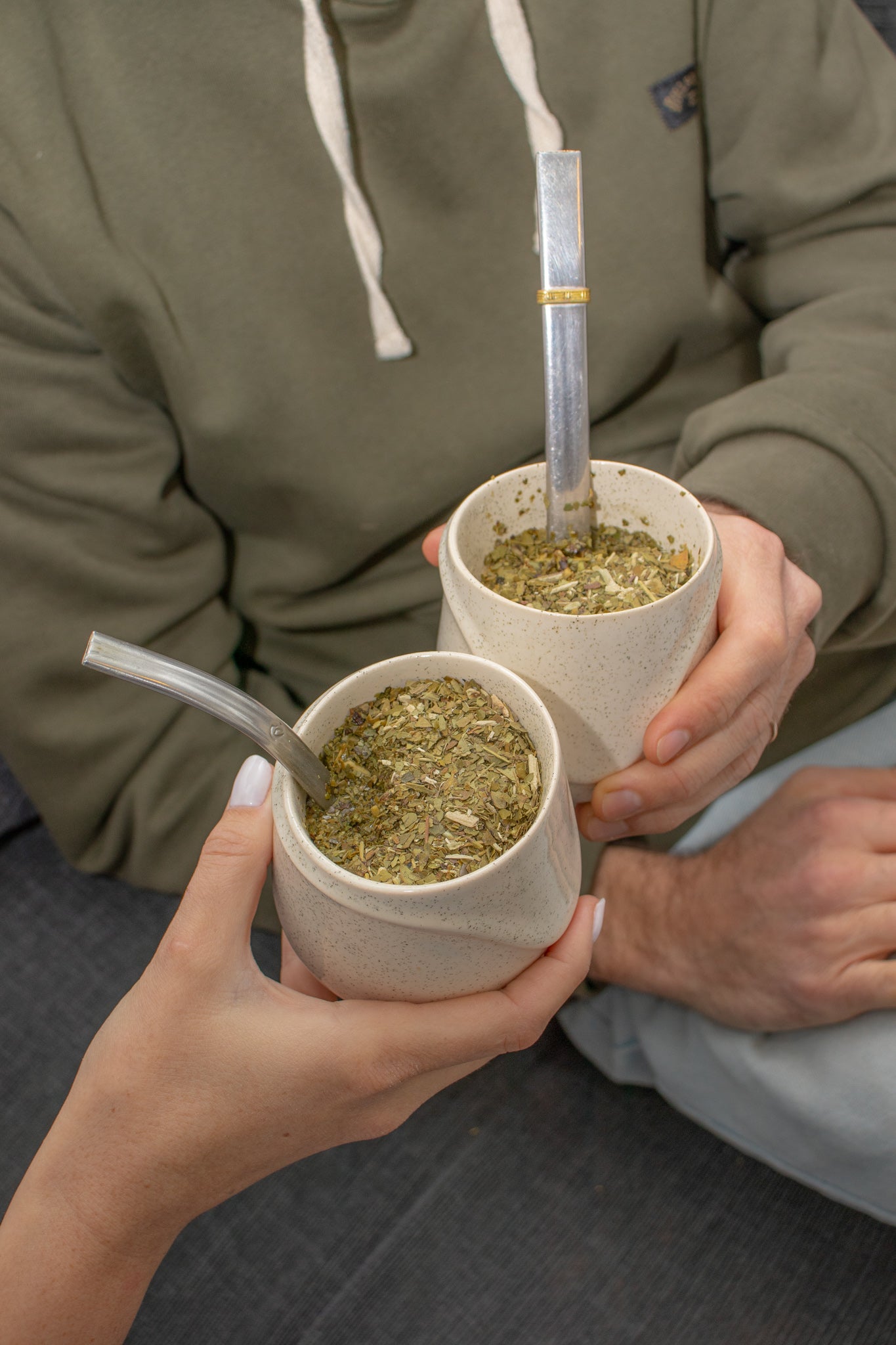Mate de cerámica con doble pared