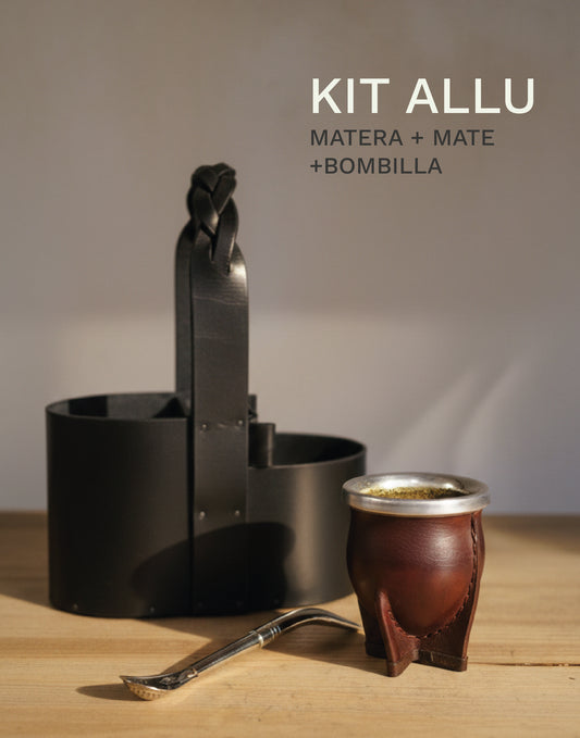 Kit Matero Allu de aluminio color plata con bombilla metálica para yerba mate en España