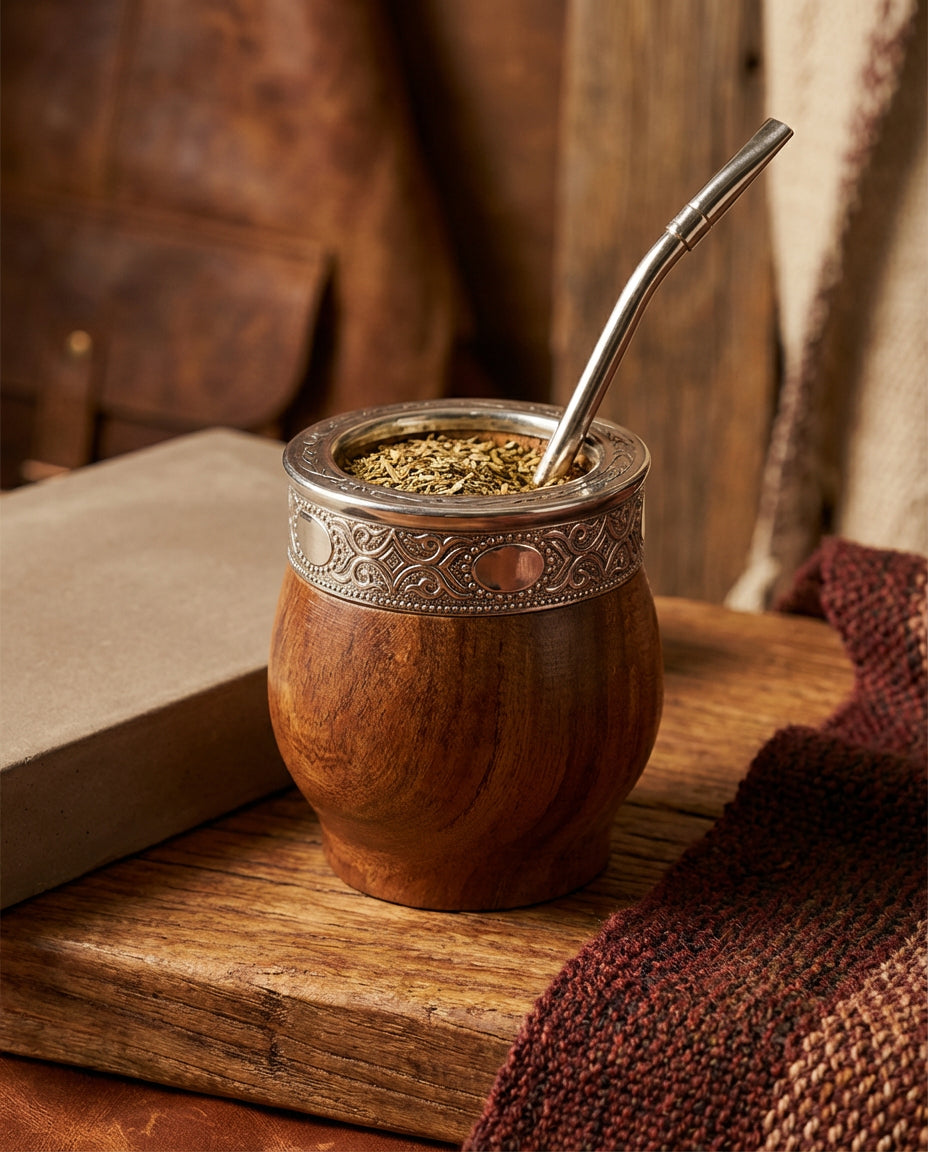 Combo Mate Imperial de Algarrobo + bombilla