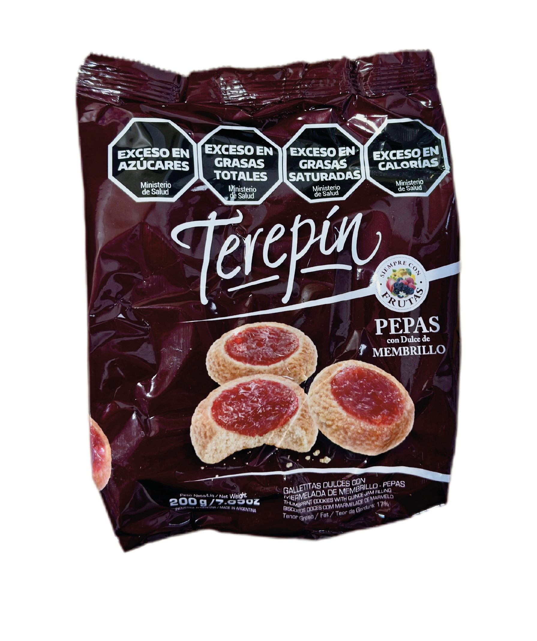 Paquete de Pepas Terepín de Membrillo 200g galletas argentinas tradicionales en Jardín del Mate