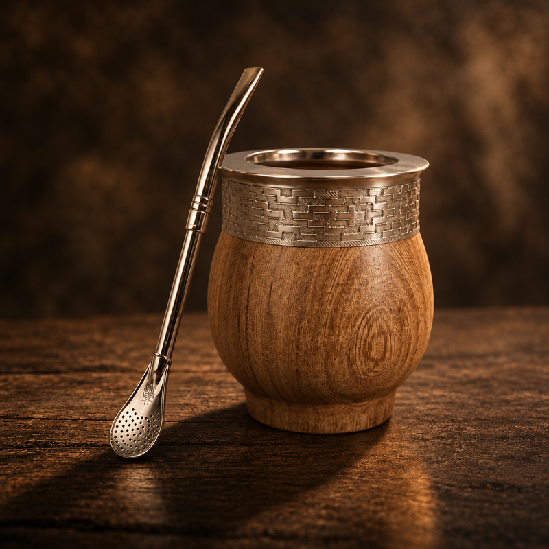 Combo Mate Imperial de Algarrobo + bombilla