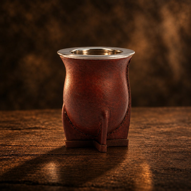Mate Camionero de Calabaza – Cuero Marrón